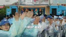 빗속 선거유세 김문수 후보