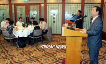 김명곤 문화관광부 장관 기자간담회