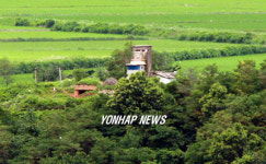 초병도 보이지 않는 임한리 마을 초소