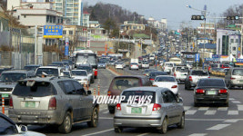 막히는 동해안 지역 도로