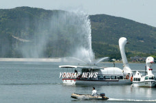 경주 보문호 분수 시원