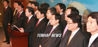 열린우리당 초.재선 의원 집단탈당