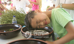 <카메라뉴스> 창포물에 머리 감았어요