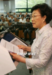 대한노인회 방문한 한명숙 전 총리