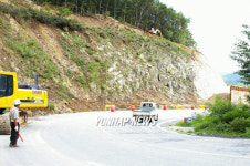 위험천만한 거창 국도변 공사현장