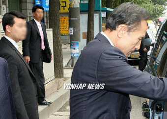 경호 강화된 이명박 한나라당 대선후보