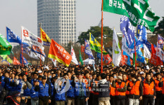 한노총, 대선주자 5명 초청 정책연대 결의대회(종합)