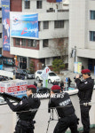 이명박 후보 삼엄한 경계