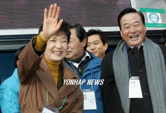 박근혜, 이명박 지원유세