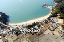 하늘서 바라 본 태안 의항해수욕장