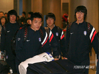 올림픽 축구대표팀 입국
