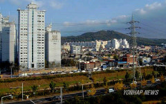목감천변 송전선