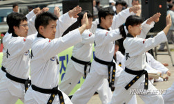 범죄예방국민운동 발족식 태권도 무술 시범