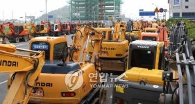 굴삭기 도로점거