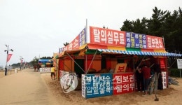개장준비 한창인 속초해수욕장