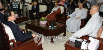 박희태 대표, 지관 총무원장 예방