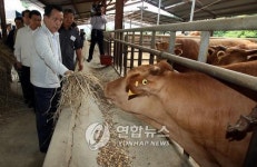 한총리, 한우 축산농가 방문