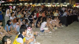 김은순에어로빅나이트댄스 | 울산 일산해수욕장 상설무대 인기 '상한가'