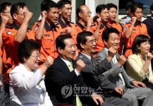 정세균 대표 은평소방서 방문