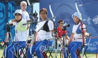 -패럴림픽- 한국 양궁 여자단체전 은메달