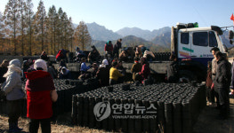 금강산에 전달된 남녘 연탄
