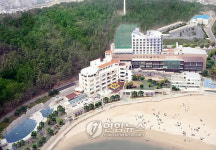 사천 남일대해수욕장에 들어선 엘리너스관광호텔