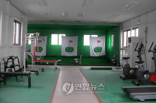이천교육청에 설치된 실내골프연습장