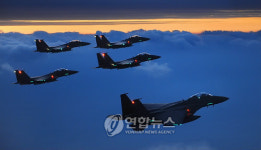 포항 상공 비행하는 F15K후푸알파