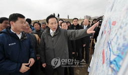 영산포 방문한 이 대통령