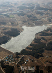 한반도 지도 모양 저수지