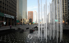 다시 돌아온 청계광장 분수