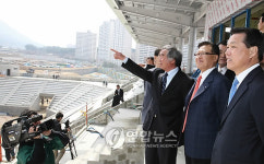 에프비에스축구센터 | 축구협회장, 영남권축구센터 공사현장 방문