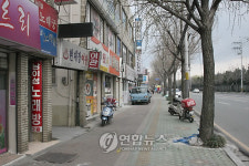 현대차 울산공장 앞 썰렁한 상가거리