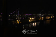 야경 아름다운 압록강 `중조우의교
