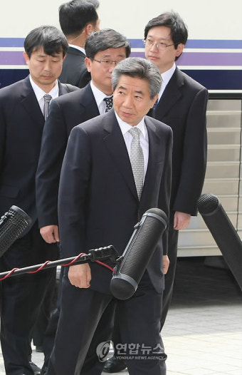 <盧소환> 검찰 출두한 노무현 전 대통령