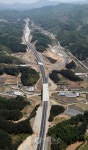 상공에서 바라본 서울~춘천 고속도
