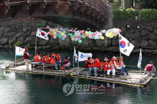 제주 산지천 축제 테우체험
