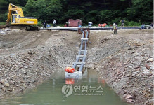 당진 난지도 해저상수관로 매설 한창