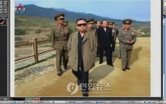 北  김정일,  희천발전소 건설장 시찰