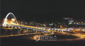 천안 제4지방산단 진입로 야경