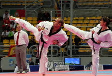 세계태권도연맹 시범단원들 새 품새 선보여