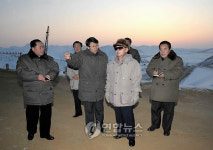 北 김정일, 례성강청년2호발전소 건설장 방문