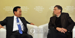이 대통령  빌 게이츠 접견