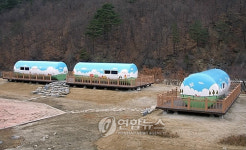 정선 레일바이크 구절리역에 캡슐하우스