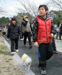건강위해 경포호수 걸어요