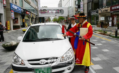 울산 디자인거리에 포도대장 떴다