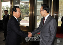 청와대 방문한 김영삼 전대통령