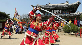 남한산성 수어장대에서의 전통무예 시범