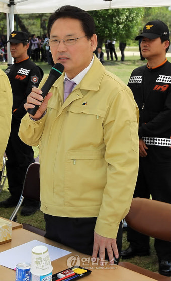 유인촌 장관, 화재훈련 격려