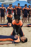 해수욕장 피서객 구조훈련